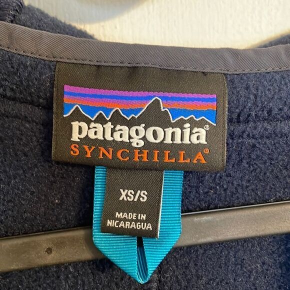 Patagonia Synchilla Fleece Poncho Blue XS/S - Picture 5 of 10
